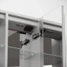 Зеркальный шкаф для ванной комнаты из алюминия SANCOS Evoke 900x700х136 мм с LED подсветкой, арт. SC8090