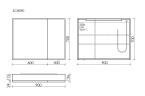 Зеркальный шкаф для ванной комнаты из алюминия SANCOS Evoke 900x700х136 мм с LED подсветкой, арт. SC8090