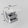 Тумба подвесная STYLE LINE "Даллас ЛЕОН 120", Люкс серая, PLUS с раковиной ESTETUS ЛЕОН 1200*549 правый