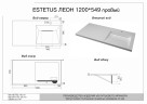 Тумба подвесная STYLE LINE "Даллас ЛЕОН 120", Люкс серая, PLUS с раковиной ESTETUS ЛЕОН 1200*549 правый
