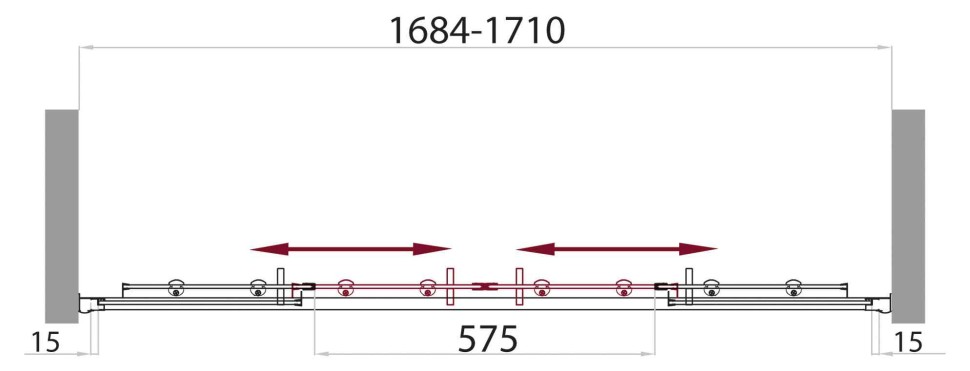 Душевая шторка на ванну BelBagno UNO-VF-2-170/145-P-Cr