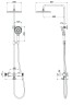 Душевая стойка Rim VSFS-2RM1MB с изливом, черный матовый