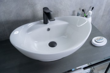 Раковина Gid N9018 51107 накладная белая 59x39x21