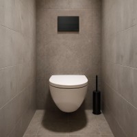 Кнопка смыва IBERICA BLANCA INOX-S нержавеющая сталь, черный матовый (IB.B016.04)