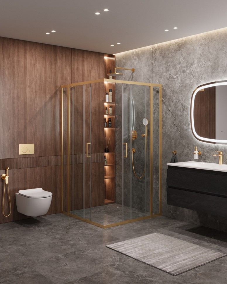 Душевой уголок CEZARES MOLVENO-A-22-100+20-C-BORO-IV