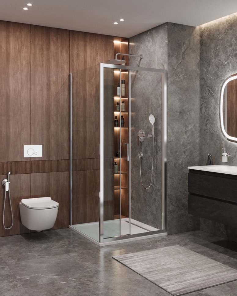 Душевой уголок CEZARES MOLVENO-AHF-31-90/80-C-CR-IV