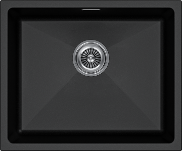 Мойка LUMI 55UNI, IT-GRANIT, LU55-BL, черный, 555х460, Paulmark