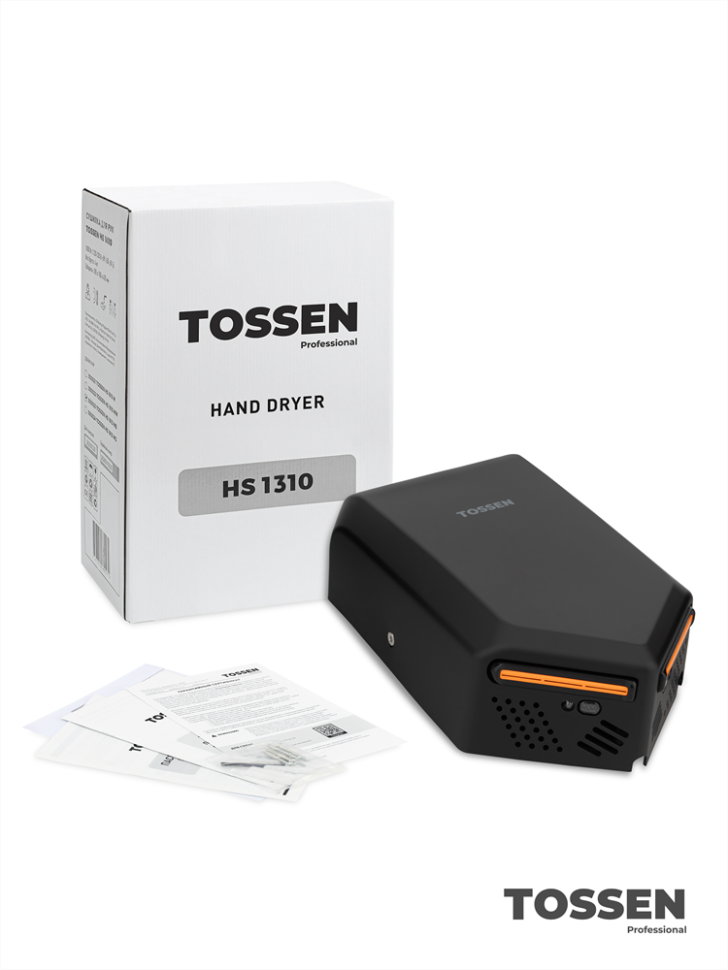 TOSSEN HS 1310 MB - высокоскоростная сушилка для рук (ABS-пластик) (коллекция «Матовый чёрный»)