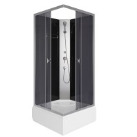 Душевая кабина Niagara Eco E90/26Q/TN/BK (90х90х195) средний поддон(30см),стекло тонированное,4 места