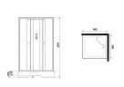 Душевая кабина Niagara Eco E90/26Q/TN/BK (90х90х195) средний поддон(30см),стекло тонированное,4 места