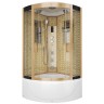 Душевая кабина Niagara Luxe NG-7790G (90x90х215) высокий поддон(45см),дверь раздвижная,стенки золото,4 места