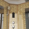 Душевая кабина Niagara Luxe NG-7790G (90x90х215) высокий поддон(45см),дверь раздвижная,стенки золото,4 места