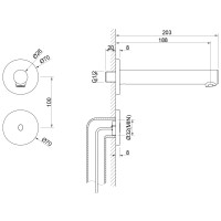 Смеситель для раковины встроенный, сенсорный Timo Saona 2373/13SM никель
