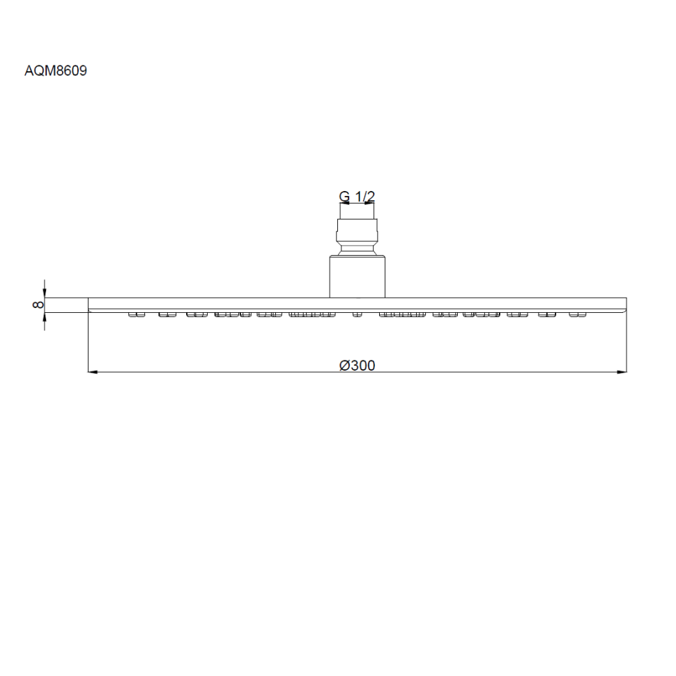 Верхний душ AQUAme с золотым шлифованным покрытием AQM8609BG