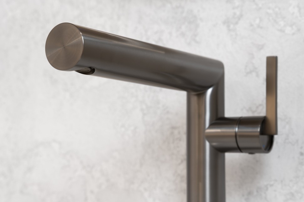 Смеситель ABBER Perfekte 316 AF8A11BGG-L для раковины, брашированная оружейная сталь