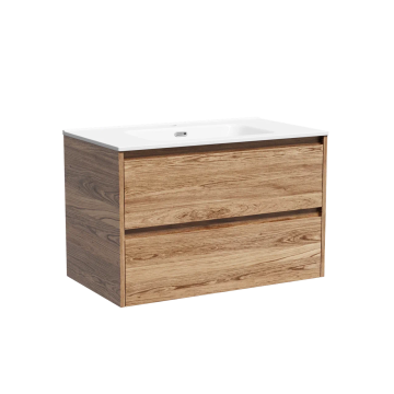 Тумба подвесная SANCOS Libra 790х450х500, c двумя ящиками оснащенными доводчиками, дуб чарльстон, арт. LB80ECH