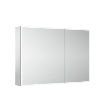 Зеркальный шкаф для ванной комнаты из алюминия SANCOS Evoke1000x700х136 мм с LED подсветкой, арт. SC80100