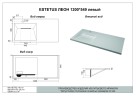 Тумба подвесная STYLE LINE "Даллас ЛЕОН 120", Люкс серая, PLUS с раковиной ESTETUS ЛЕОН 1200*549 левый