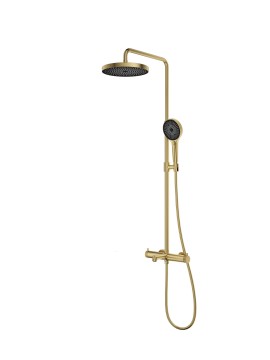 Душевая стойка Рим (Rim) VSFS-2RM1BG с изливом, брашированное золото