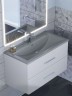 Раковина для ванной кварцевая Uperwood Foster Quartz 90х45,5х17,5 см, серая матовая, бетон