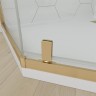 Душевой угол Veconi Ottimo P10 G, 900x900x1900, золото брашинг, стекло прозрачное