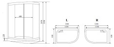 Timo Lux T-7702 R душевая кабина 120*85*225, турецкая баня хамам