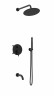 Душевой комплект Villa VSFW-1VL3MB встраиваемый, 3 режима, черный
