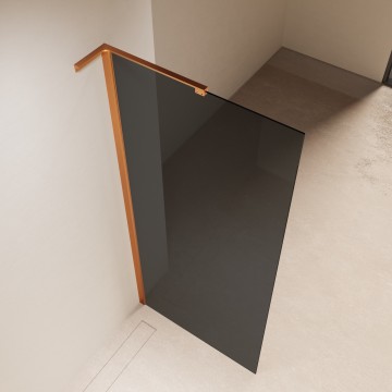 Душевая перегородка Волк-Ин (Walk-In) VLSW-1H110CGBC, 1100*2000, брашированная медь, стекло тонированное