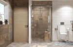 Душевое ограждение Ambassador Queen 11011103L (120х80х200) асимметрия,хром,стекло прозрачное,раздвижная,2 места