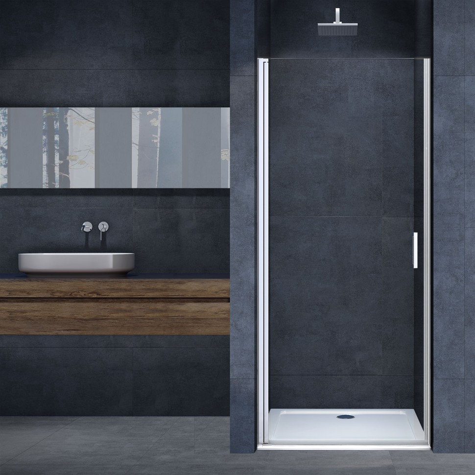 Душевая дверь Alpha VDP-3AL100CL , хром, стекло прозрачное