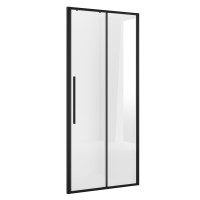 Дверь в нишу Niagara Nova NG-84-11AB (110х195) черный матовый,стекло прозрачное,дверь раздвижная,1 место