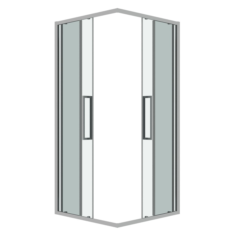 Душевое ограждение Grossman Cosmo 300.K33.02.8080.10.00 (80х80х195) квадрат,раздвижная,хром,стекло прозрачное, 1 место
