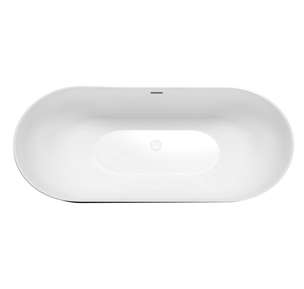 Ванна отдельностоящая Grossman Classic GR-2501MB (170х80х58) цвет черный/белый матовый,1 место