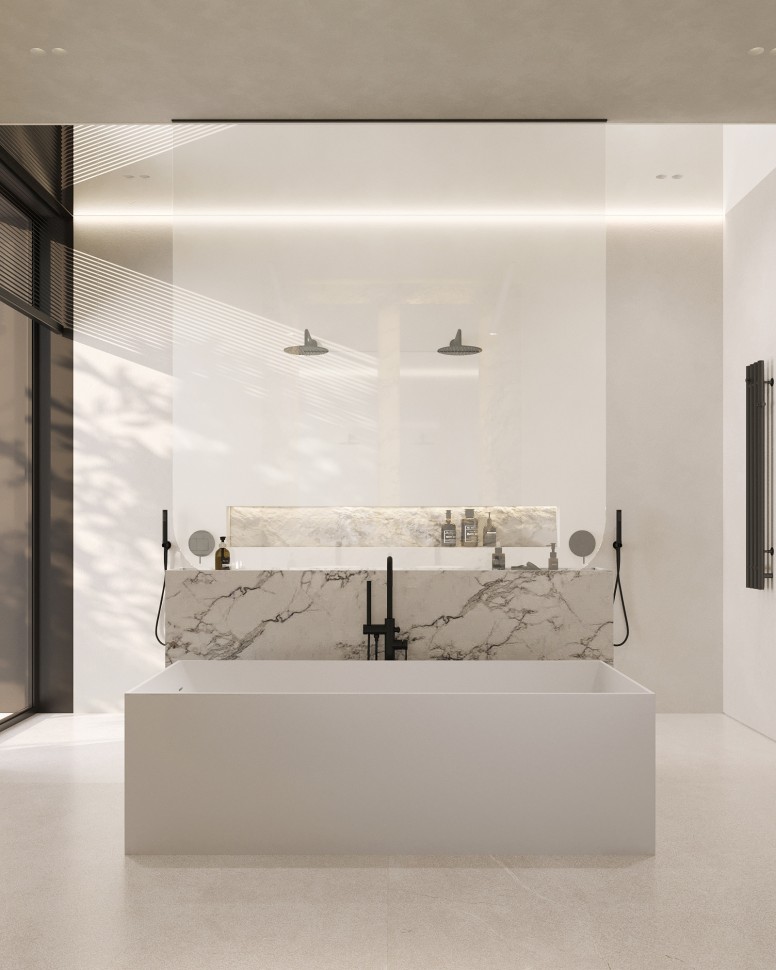 Ванна из искусственного камня ABBER Stein AS9642-1.8 белая матовая