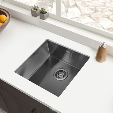 Кухонная мойка ABBER Wasser Kreis AF2195MB черная матовая