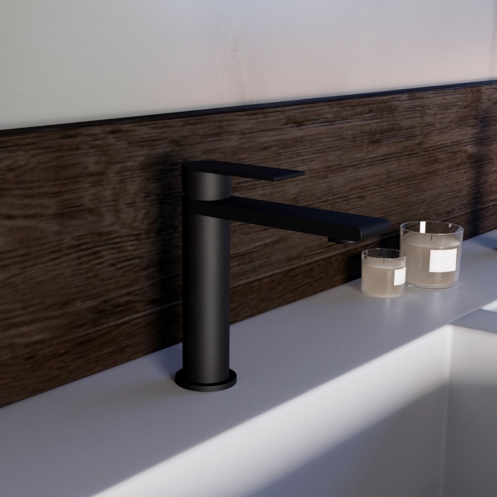 Смеситель для раковины Vogue (SS) VBF-2VS1MB однорычажный, черный матовый