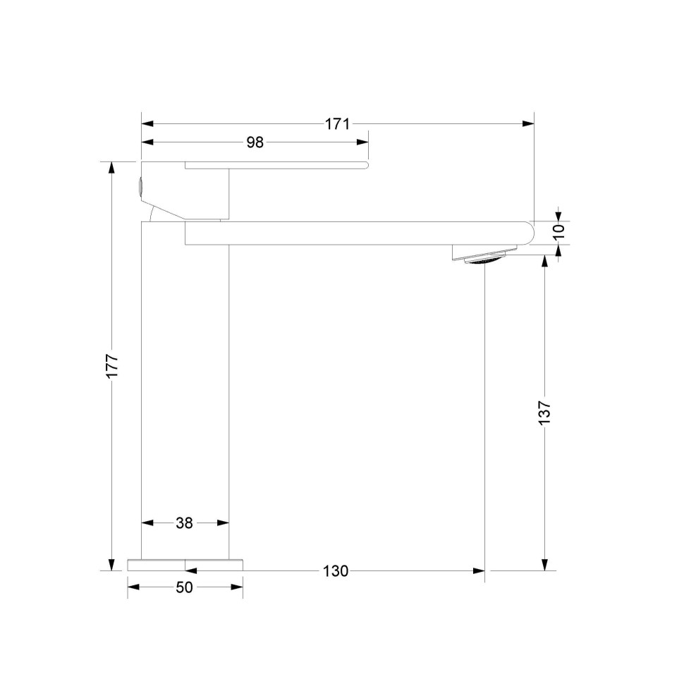 Смеситель для раковины Vogue (SS) VBF-2VS1MB однорычажный, черный матовый