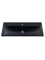 Раковина для ванной кварцевая Uperwood Foster Quartz 90х45,5х17,5 см, черная матовая, уголь