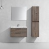 База под раковину Chiara 2D 800 подвесная, 2 выкатных ящика soft-close, R.Oak