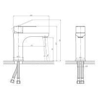 Смеситель для раковины OSGARD RONDA BLACK 23013