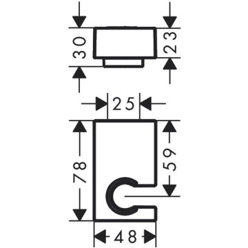 Держатель ручного душа Hansgrohe , настенный, цвет: шлифованная бронза 28387140