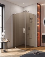 Душевой уголок CEZARES SLIDER-AH-1-80-70/80-BR-Cr