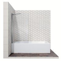 Шторка для ванны Ambassador Bath Screens 16041102 (70х140) хром,стекло прозрачное,неподвижное,1 место