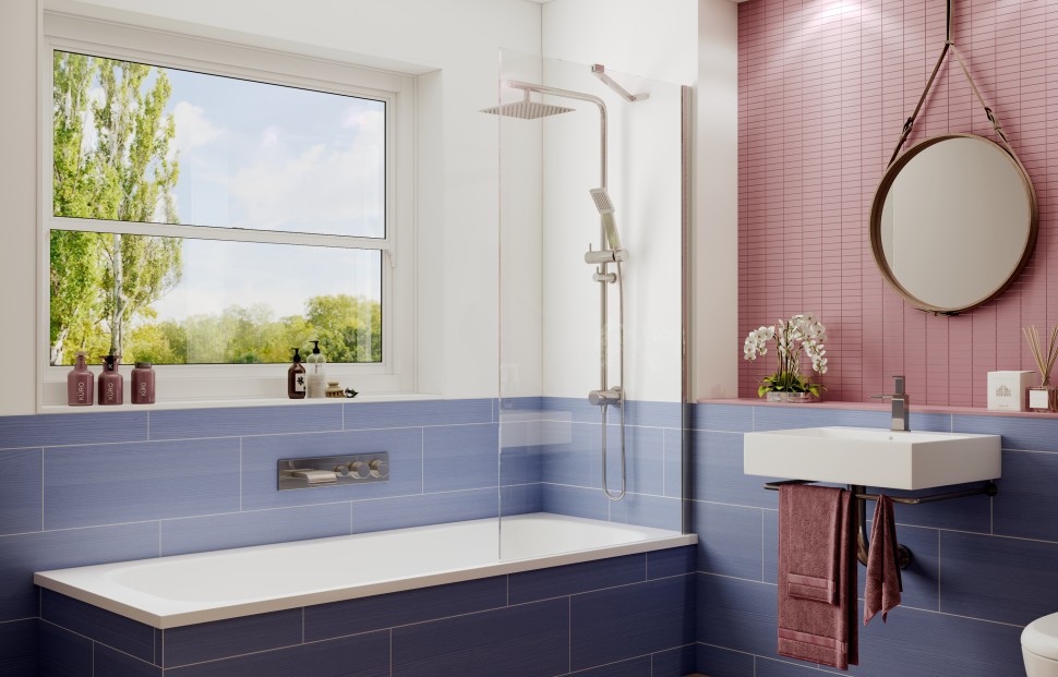 Шторка для ванны Ambassador Bath Screens 16041102 (70х140) хром,стекло прозрачное,неподвижное,1 место