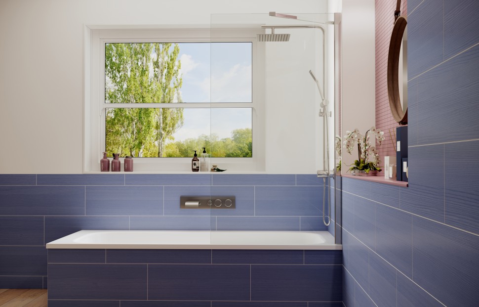 Шторка для ванны Ambassador Bath Screens 16041102 (70х140) хром,стекло прозрачное,неподвижное,1 место