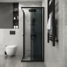Душевое ограждение Niagara Eco NG-1008-14QT (80х80х190) квадрат,раздвижное,черный,стекло тонированное,1 место