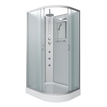 Душевая кабина Niagara Classic NG-3312-14LBKTG (120х80х210) низкий поддон(13см),стекло матовое,3 места