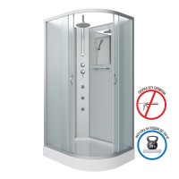 Душевая кабина Niagara Classic NG-3312-14LBKTG (120х80х210) низкий поддон(13см),стекло матовое,3 места