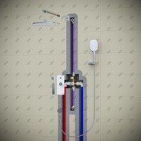 Душевая система встроенная Timo Helmi SX-4069/00-16SM хром-белый