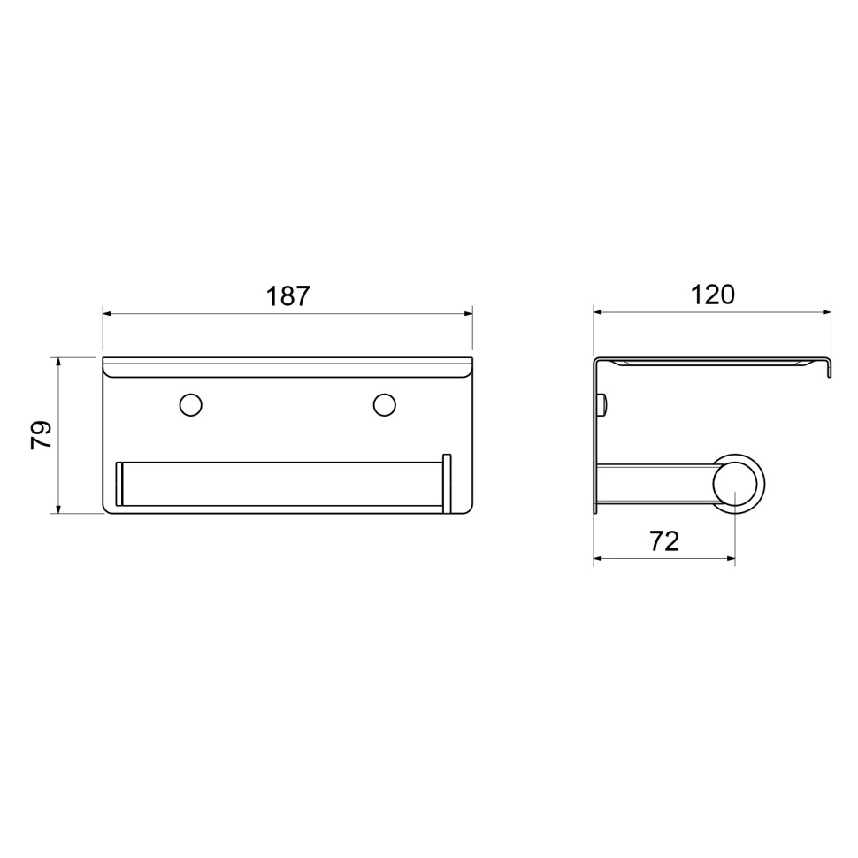 Бумагодержатель с полкой для телефона Timo Luiro 18543/17 золото матовое